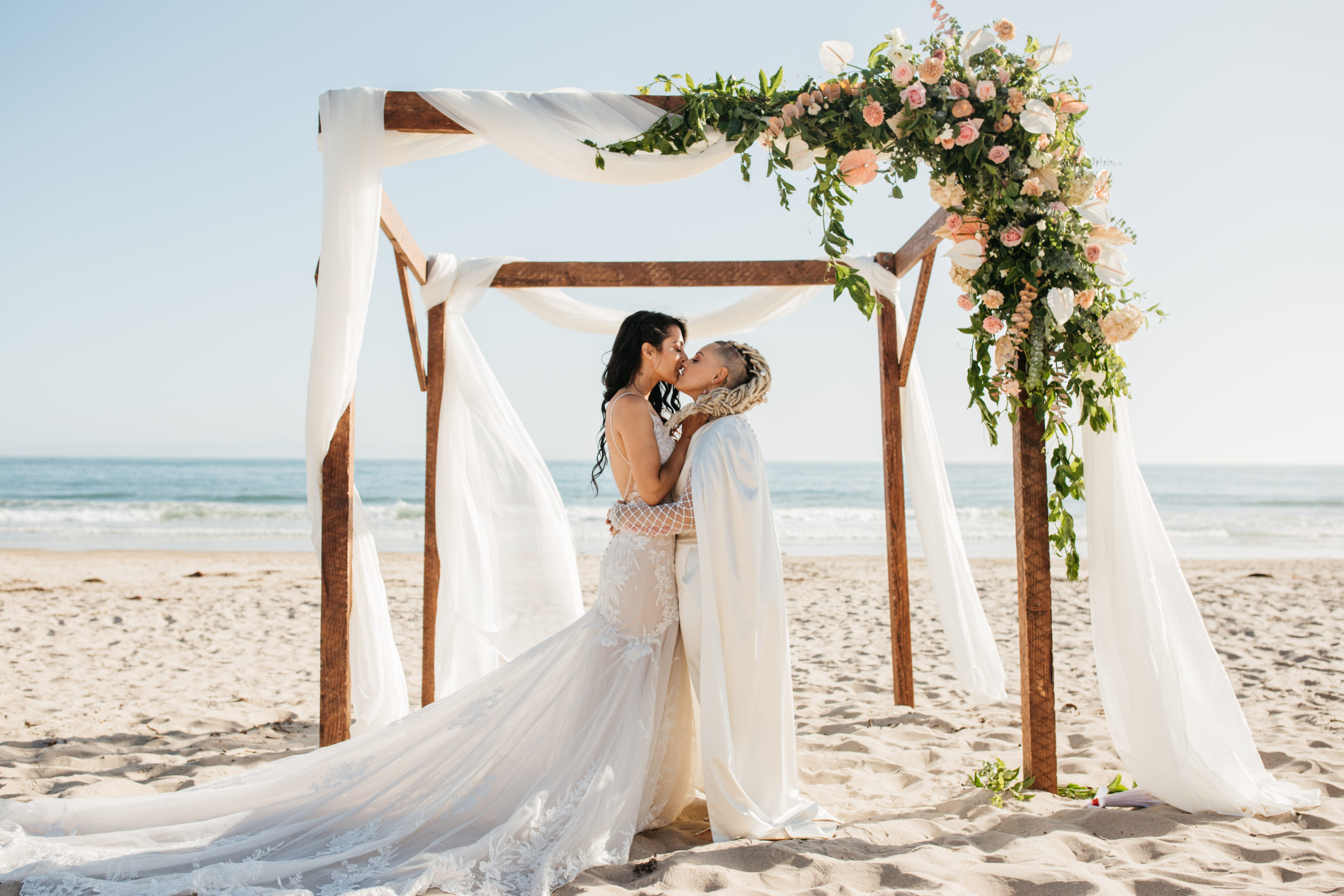 Beach elopement, carpinteria wedding